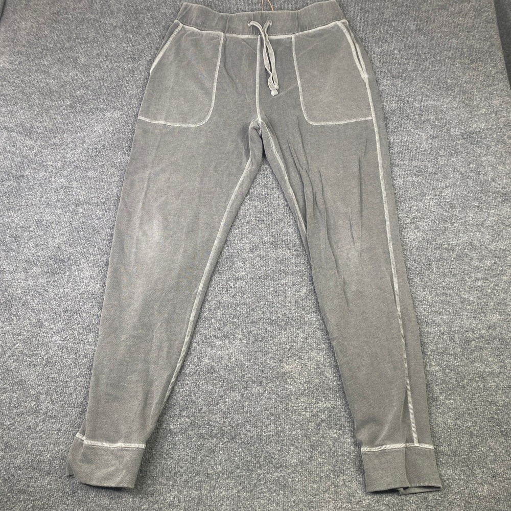 Buck Mason Mens Grey Contrast Stitch Drawstring Sweatpants Lounge Size L